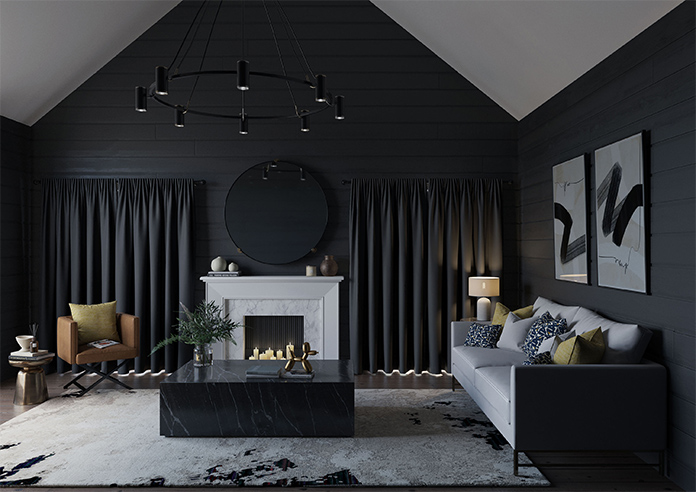 Stockholm, Black - Made to Measure Curtains - Image 7